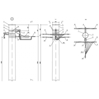 IEK Опора ПОд16 деревянная промежуточная ответвительная двухцепная - ASIP-DER-OPR-132-00-44